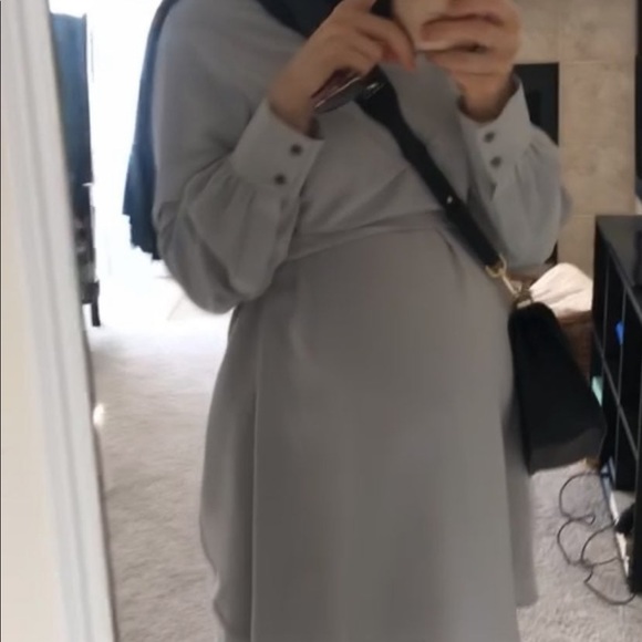 Long sleeve belted shirt dress - Picture 6 of 6